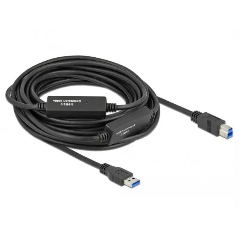 USB laidas DeLOCK 85380 USB 3.2 Gen 1 10 m USB A USB B juodas
