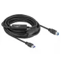 USB laidas DeLOCK 85380 USB 3.2 Gen 1 10 m USB A USB B juodas