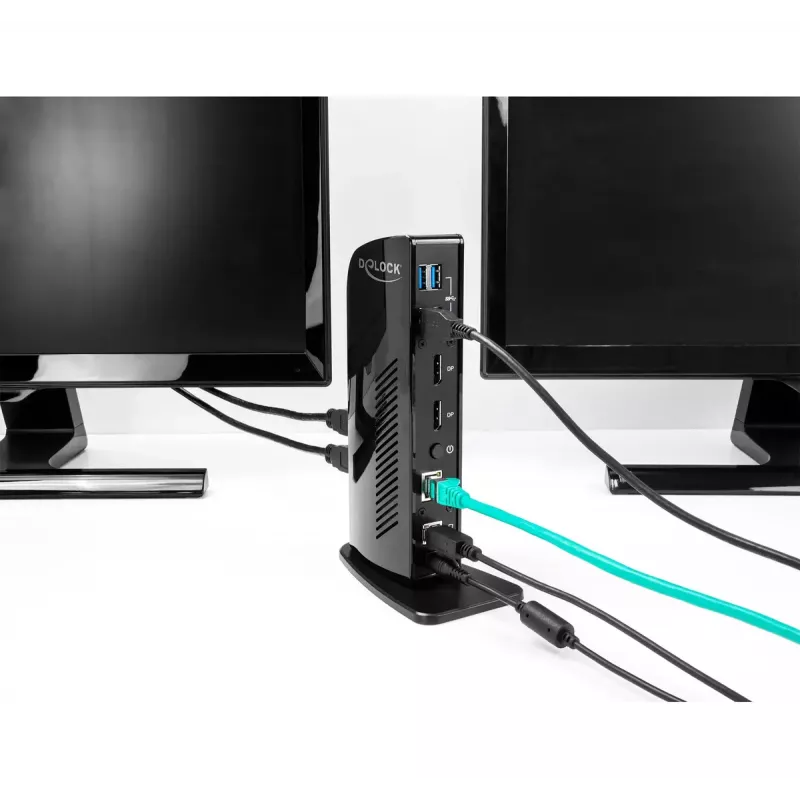 DeLOCK USB dokinė stotis su dviem DisplayPort 4K, USB 3.2, LAN ir garsu