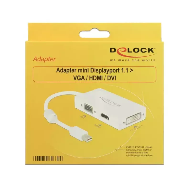 kabelis DeLOCK 0,16 m DisplayPort VGA HDMI DVI