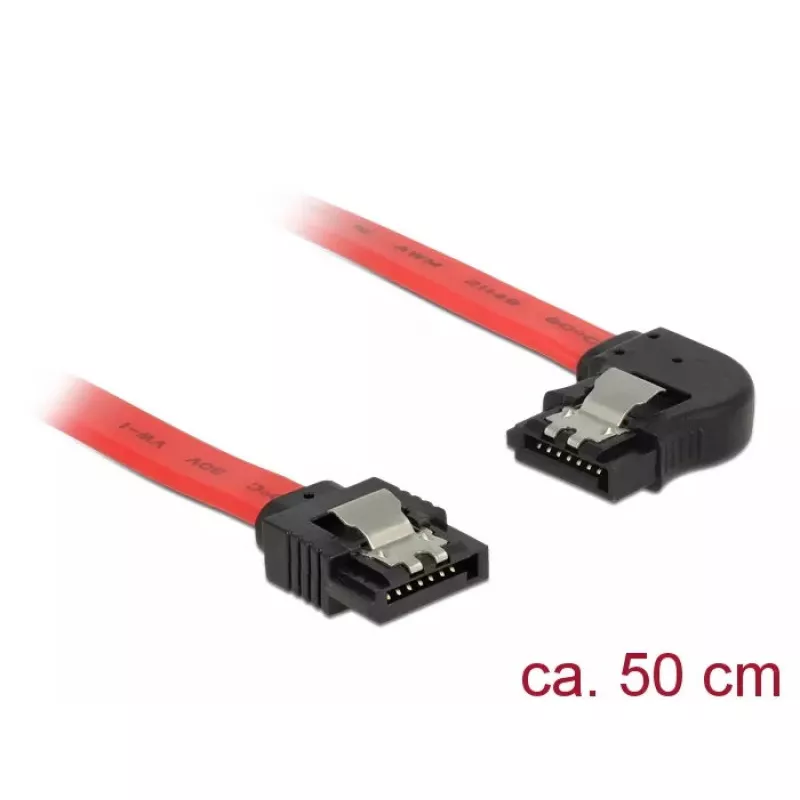 SATA kabelis DeLOCK 83964 0,5 m Juoda Raudona
