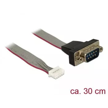 Nuoseklusis kabelis DeLOCK 89632 Juoda Pilka Raudona 0,3 m DB-9