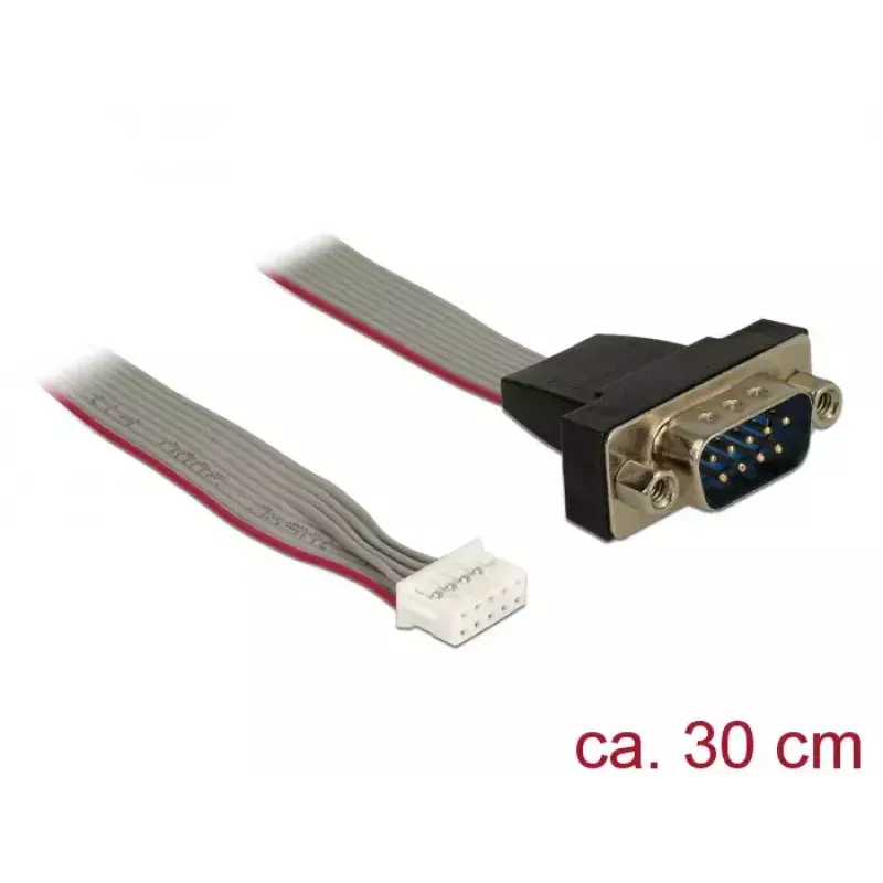 Nuoseklusis kabelis DeLOCK 89632 Juoda Pilka Raudona 0,3 m DB-9