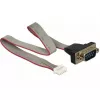Nuoseklusis kabelis DeLOCK 89632 Juoda Pilka Raudona 0,3 m DB-9