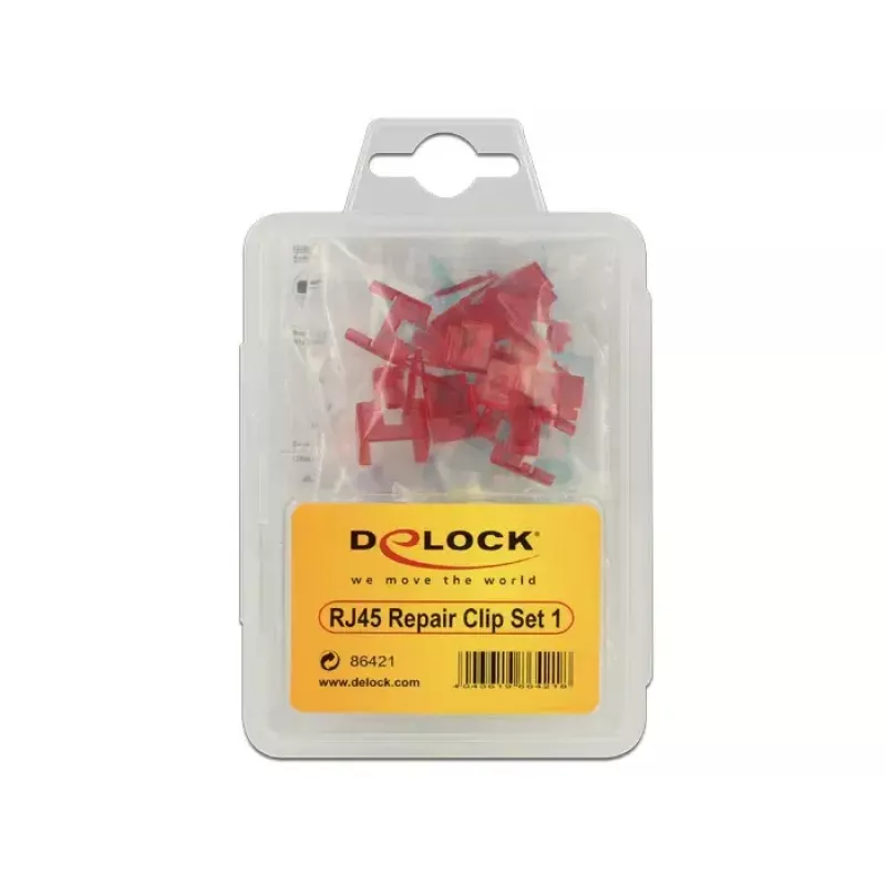 Kabelio spaustukas DeLOCK 86421 RJ45 įvairiaspalvis 40 vnt.