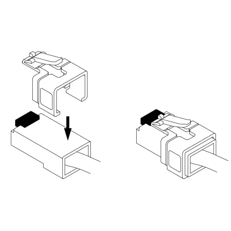 Kabelio spaustukas DeLOCK 86421 RJ45 įvairiaspalvis 40 vnt.
