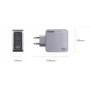 Ugreen Nexode Pro 160W GaN įkroviklis su USB-C kabeliu, universalus, juodas, pilkas, kintamosios srovės, greitas įkrovimas, skirtas naudoti patalpose