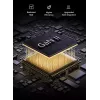 Ugreen Nexode Pro 160W GaN įkroviklis su USB-C kabeliu, universalus, juodas, pilkas, kintamosios srovės, greitas įkrovimas, skirtas naudoti patalpose