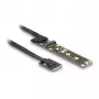 DeLOCK išplėtimo plokštė NVMe M.2 Key A+E (kištukas) į Key M lizdą 20 cm kabelis
