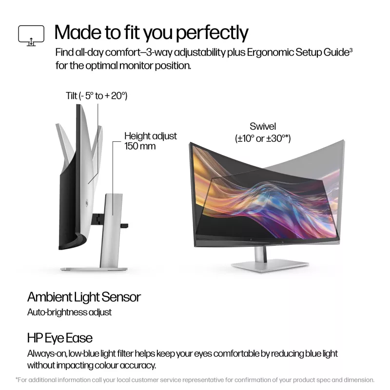 HP Series 7 Pro 37,5 colio WQHD+ Thunderbolt 4 monitorius - 738pu
