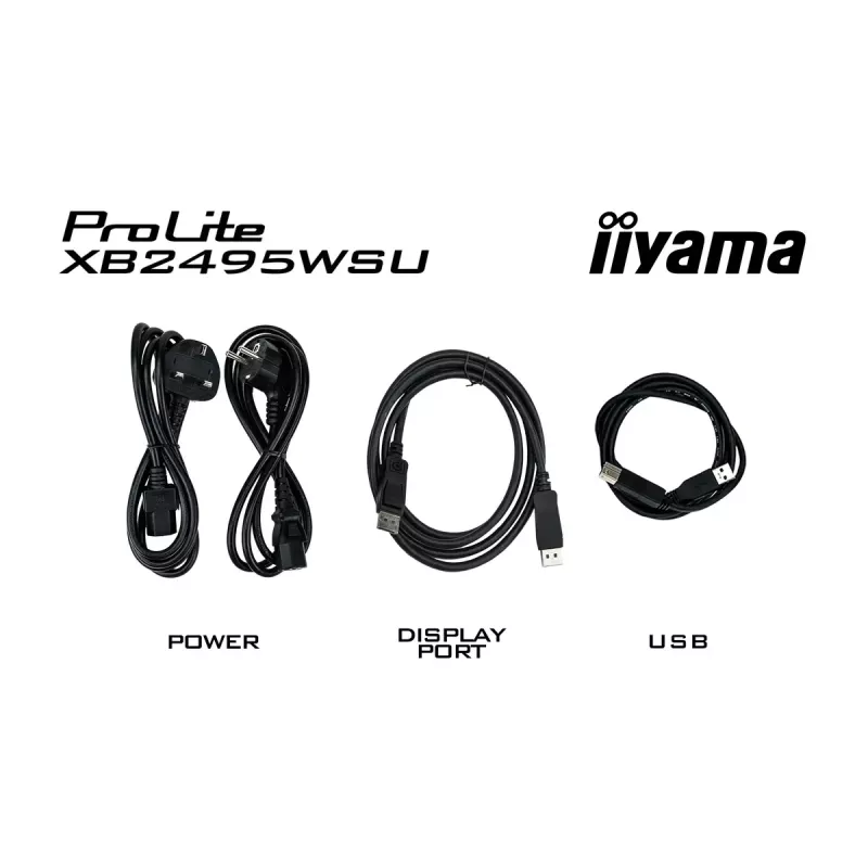 Monitorius IIYAMA ProLite XB2495WSU-B1 24,1 colio (61,2 cm) 1920×1200 IPS Full HD, 4 ms, USB 3.2 šakotuvas, aukščio reguliavimas, garsiakalbiai