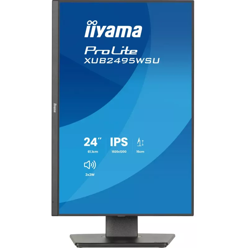 Monitorius IIYAMA ProLite XB2495WSU-B1 24,1 colio (61,2 cm) 1920×1200 IPS Full HD, 4 ms, USB 3.2 šakotuvas, aukščio reguliavimas, garsiakalbiai