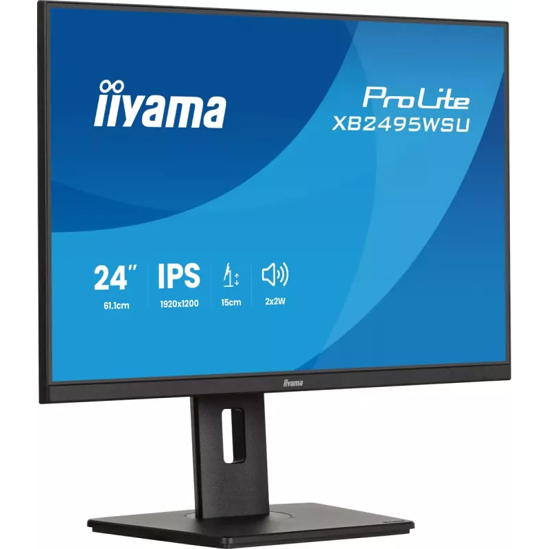 Monitorius IIYAMA ProLite XB2495WSU-B1 24,1 colio (61,2 cm) 1920×1200 IPS Full HD, 4 ms, USB 3.2 šakotuvas, aukščio reguliavimas, garsiakalbiai