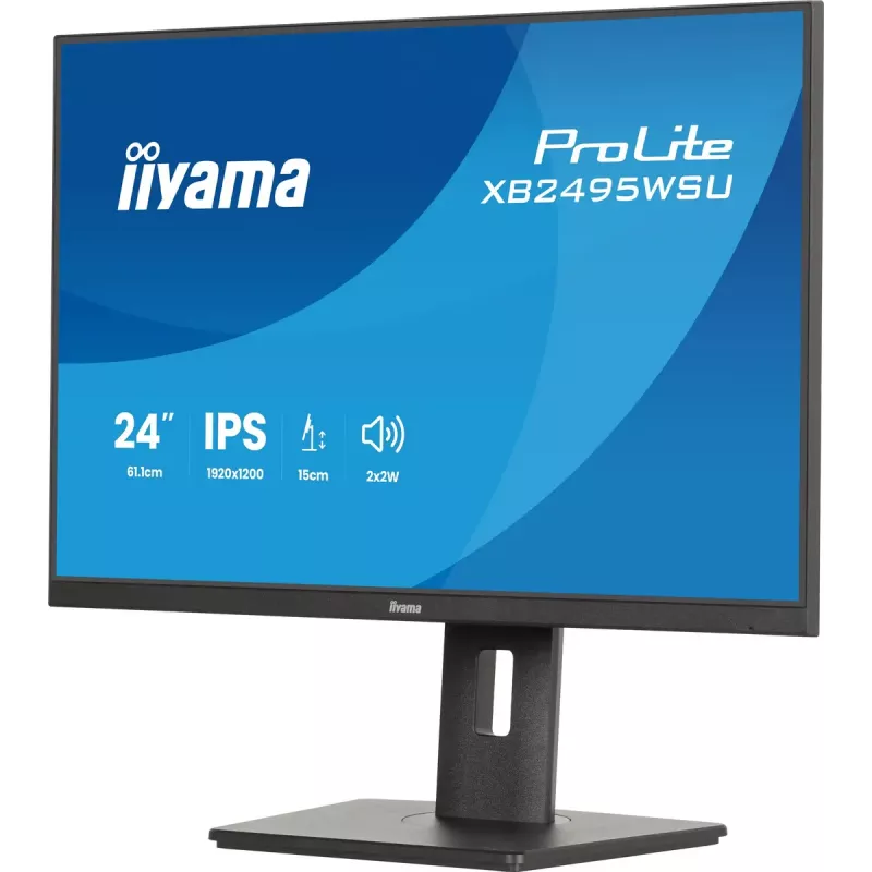 Monitorius IIYAMA ProLite XB2495WSU-B1 24,1 colio (61,2 cm) 1920×1200 IPS Full HD, 4 ms, USB 3.2 šakotuvas, aukščio reguliavimas, garsiakalbiai