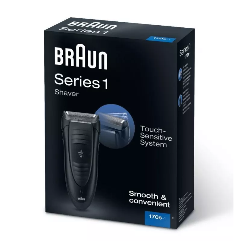 Braun Series 1 -170 folijos skutiklis su kirptuku, juodas