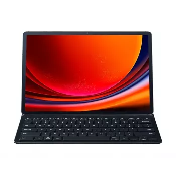 Planšetinio kompiuterio klaviatūra Samsung EF-DX810BBGGDE, skirta Galaxy Tab S9+ — QWERTZ vokiškas išdėstymas, Pogo Pin prijungimas, juoda