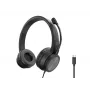 Ausinės CONCEPTRONIC POLONA05BC — Stereofoninės USB-C, Triukšmą slopinančiu mikrofonu, Circumaural, 2 m kabelis, 20–22000 Hz, Juodos