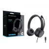 Ausinės CONCEPTRONIC POLONA05BC — Stereofoninės USB-C, Triukšmą slopinančiu mikrofonu, Circumaural, 2 m kabelis, 20–22000 Hz, Juodos