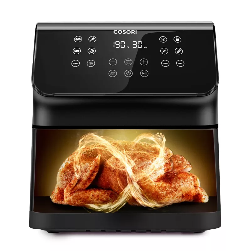 Cosori Premium II Chef Edition Viena 6,2 l atskirai stovinti 1700 W karšto oro gruzdintuvė Juoda