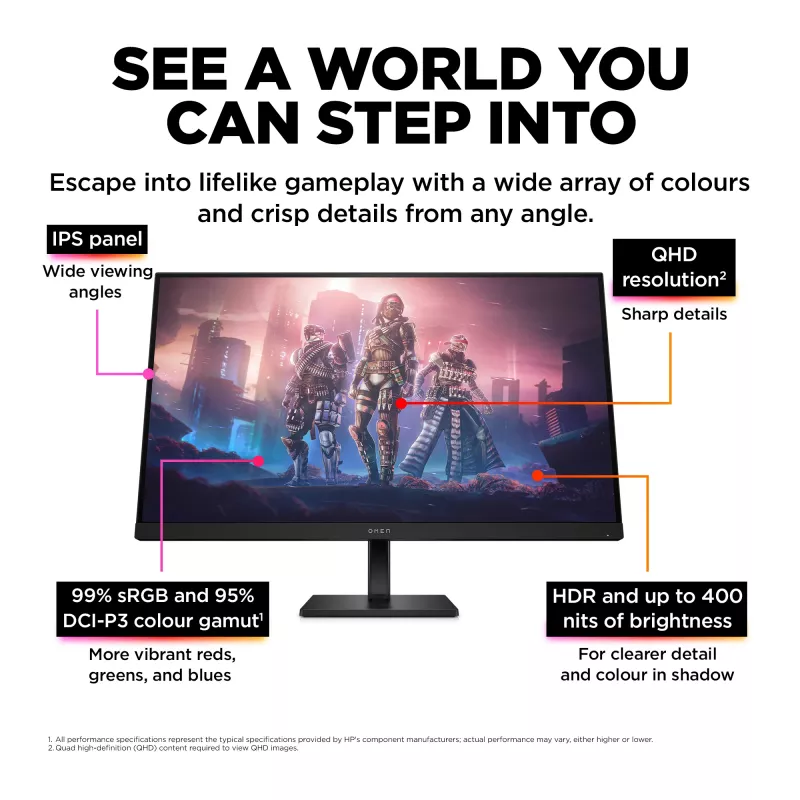 OMEN by HP 31,5 colio QHD 165 Hz žaidimų monitorius - OMEN 32q