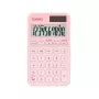Kišeninis pagrindinis skaičiuotuvas CASIO SL-310YC — 10 skaitmenų, baterija/saulės energija, mokesčių ir pelno funkcijos, šviesiai rožinis