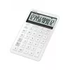 Stalinis skaičiuotuvas CASIO JW-200DQ 12 skaitmenų pagrindinis skaičiuotuvas, baterija/saulės energija, mokesčių ir pelno funkcijos, baltas