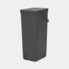 Brabantia Sort & Go 40L stačiakampė perdirbimo dėžė, pilka