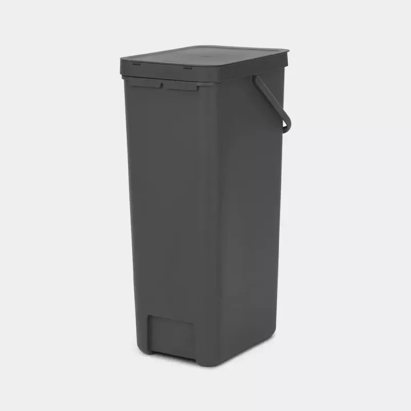 Brabantia Sort & Go 40L stačiakampė perdirbimo dėžė, pilka