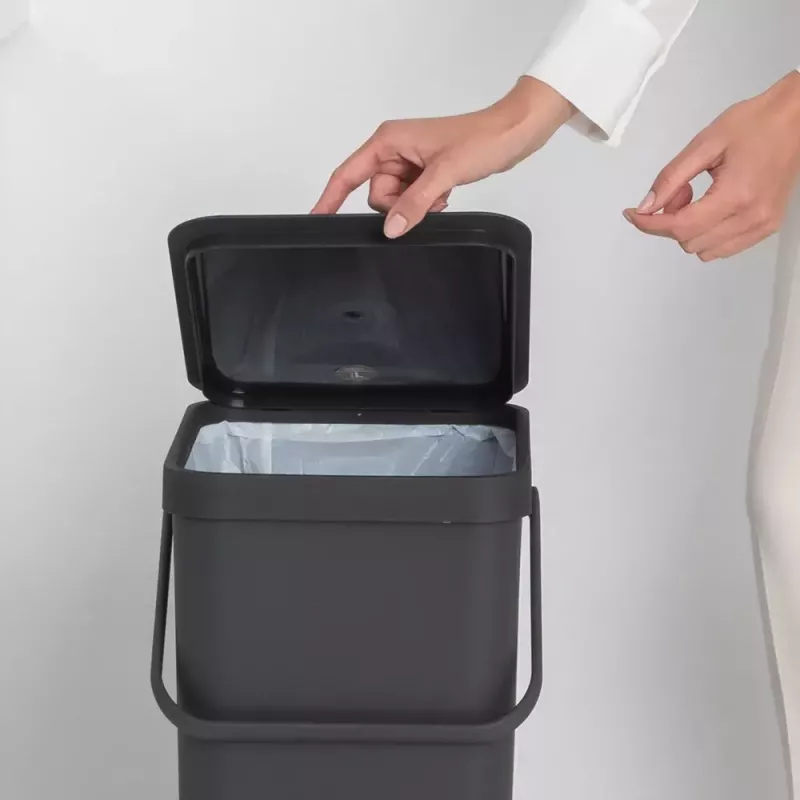 Brabantia Sort & Go 40L stačiakampė perdirbimo dėžė, pilka