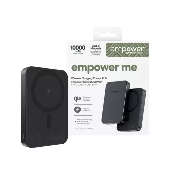 Nešiojamoji išorinė baterija PanzerGlass empower™ 10000 mAh Space Juoda, 0,245 kg