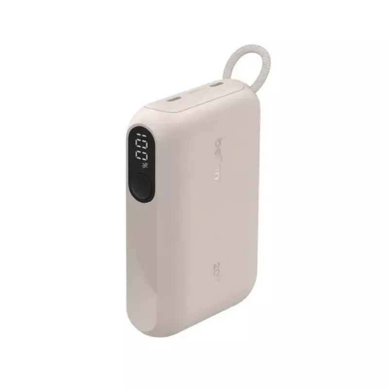 Nešiojama išorinė baterija Belkin BPB027hqSD 10000 mAh, smėlio spalvos, 2 × USB‑C prievadai