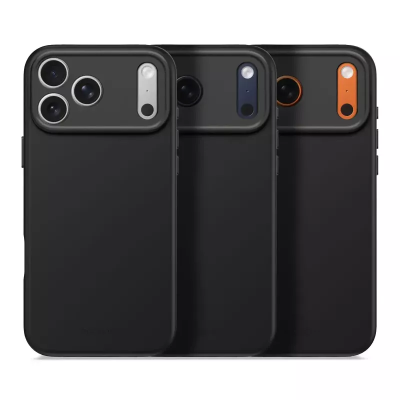 Decoded silikoninis galinis dangtelis, skirtas Apple iPhone 17 Pro Max — suderinamas su 6,9 colio (17,5 cm), juodas, mikropluoštas/PU