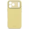 Decoded silikoninis galinis dangtelis Apple iPhone 17 Pro Max, suderinamas su 6,9 colio (17,5 cm) ekranais, geltonas