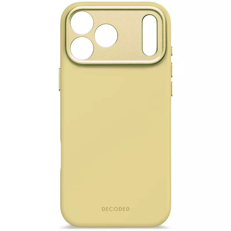 Decoded silikoninis galinis dangtelis Apple iPhone 17 Pro Max, suderinamas su 6,9 colio (17,5 cm) ekranais, geltonas