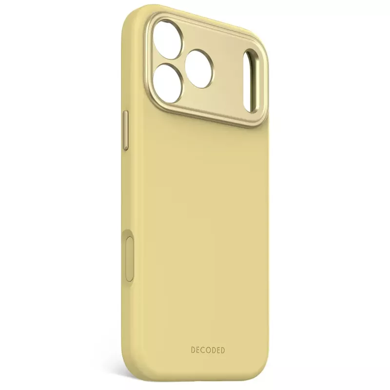 Decoded silikoninis galinis dangtelis Apple iPhone 17 Pro Max, suderinamas su 6,9 colio (17,5 cm) ekranais, geltonas