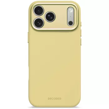 Decoded silikoninis galinis dangtelis Apple iPhone 17 Pro Max, suderinamas su 6,9 colio (17,5 cm) ekranais, geltonas