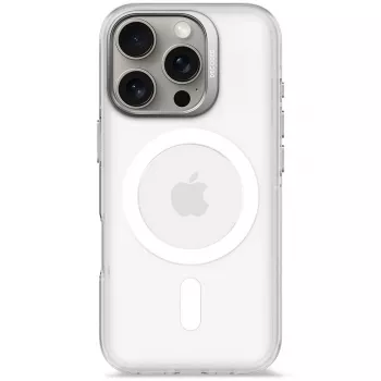 Telefono dėklas Decoded Clear Case, skirtas iPhone 16 Pro, polikarbonatinis, permatomai baltas, tinka 6,3 colio (16 cm)
