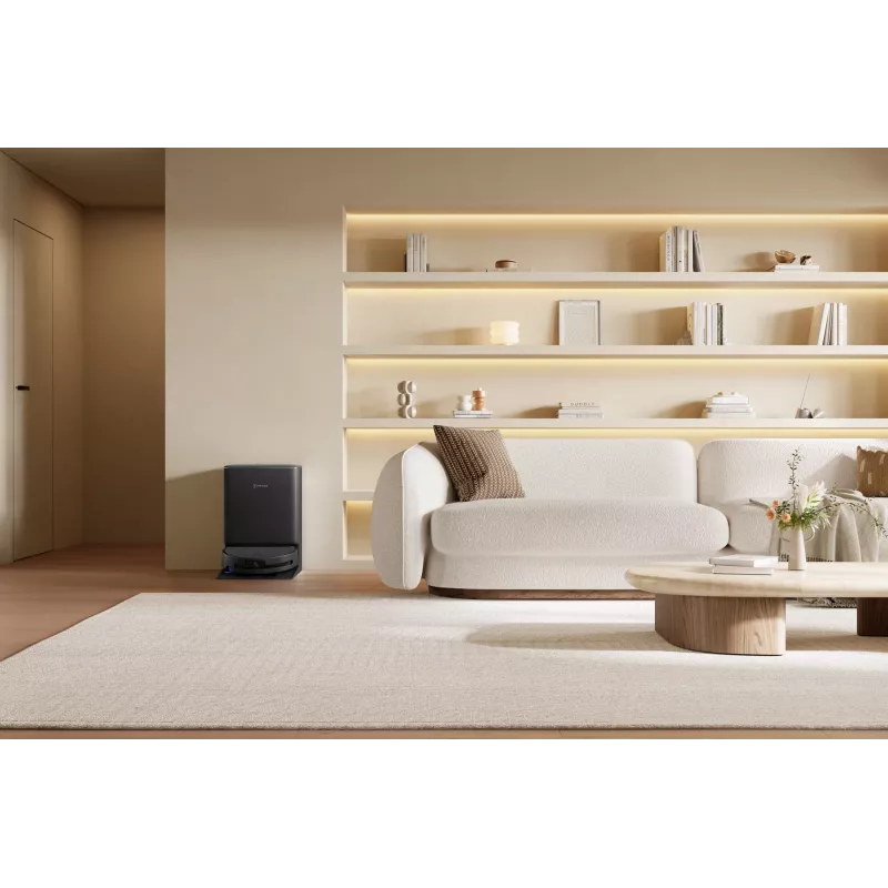 Robotas dulkių siurblys Ecovacs DEEBOT T90 PRO OMNI — becukis 0,25 L dulkių konteineris, 350 min veikimo trukmė, Li‑Ion 4000 mAh, juodas