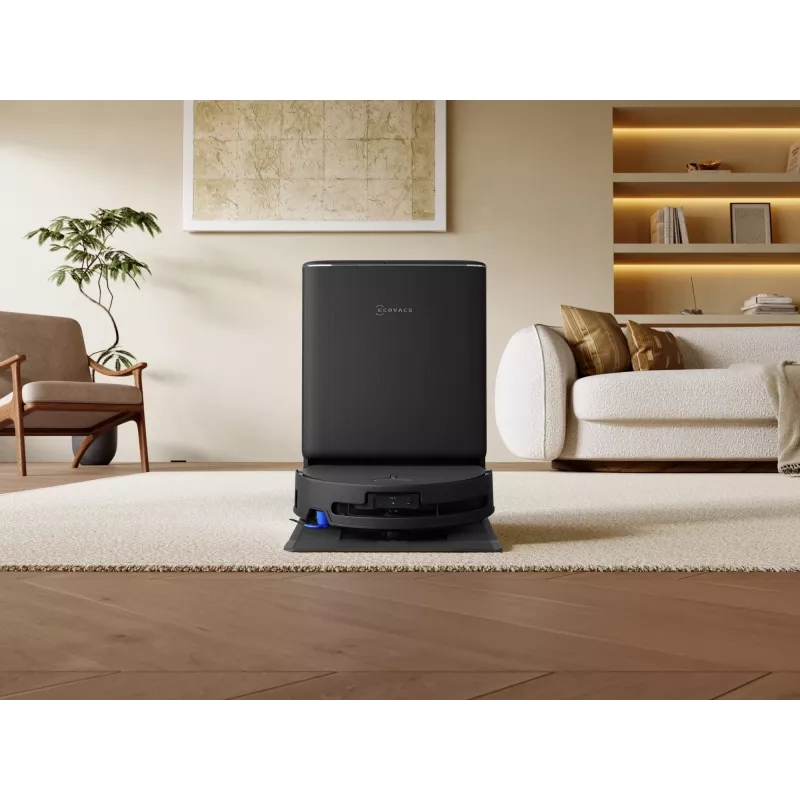 Robotas dulkių siurblys Ecovacs DEEBOT T90 PRO OMNI — becukis 0,25 L dulkių konteineris, 350 min veikimo trukmė, Li‑Ion 4000 mAh, juodas