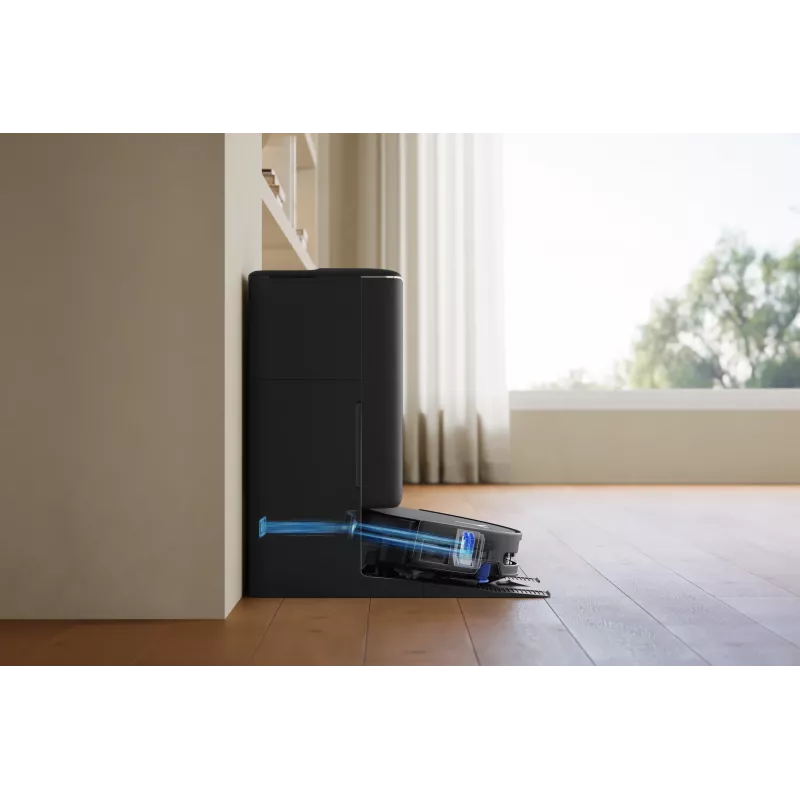 Robotas dulkių siurblys Ecovacs DEEBOT T90 PRO OMNI — becukis 0,25 L dulkių konteineris, 350 min veikimo trukmė, Li‑Ion 4000 mAh, juodas