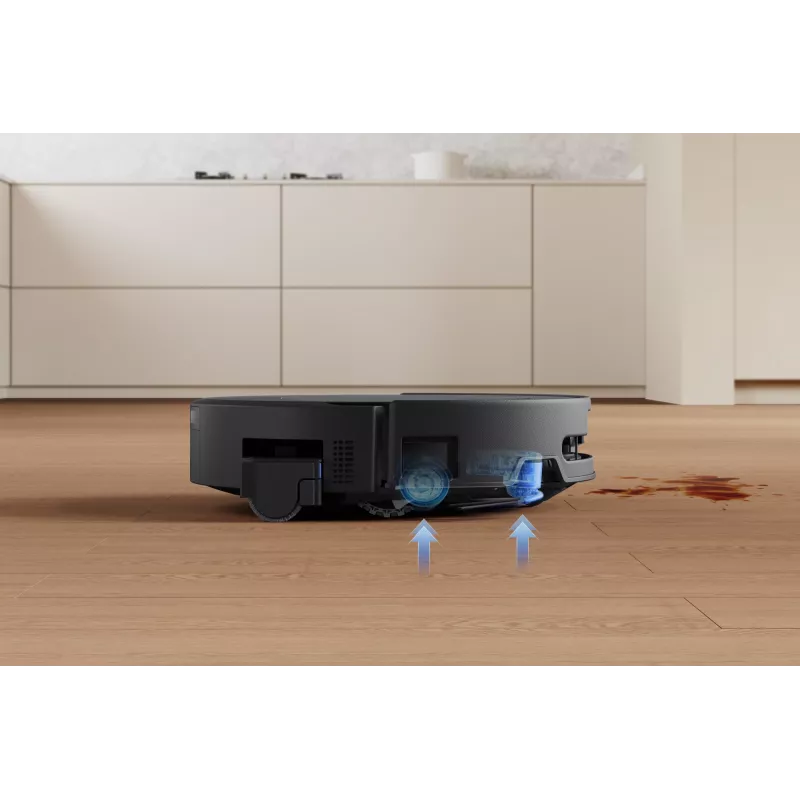 Robotas dulkių siurblys Ecovacs DEEBOT T90 PRO OMNI — becukis 0,25 L dulkių konteineris, 350 min veikimo trukmė, Li‑Ion 4000 mAh, juodas
