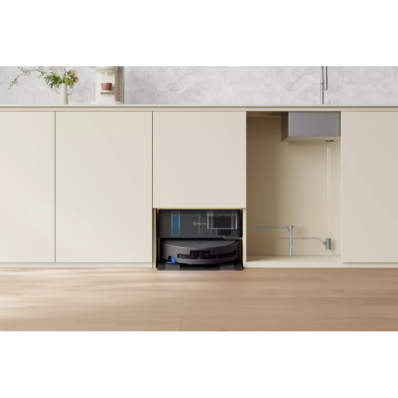 Robotas dulkių siurblys Ecovacs DEEBOT T90 PRO OMNI — becukis 0,25 L dulkių konteineris, 350 min veikimo trukmė, Li‑Ion 4000 mAh, juodas