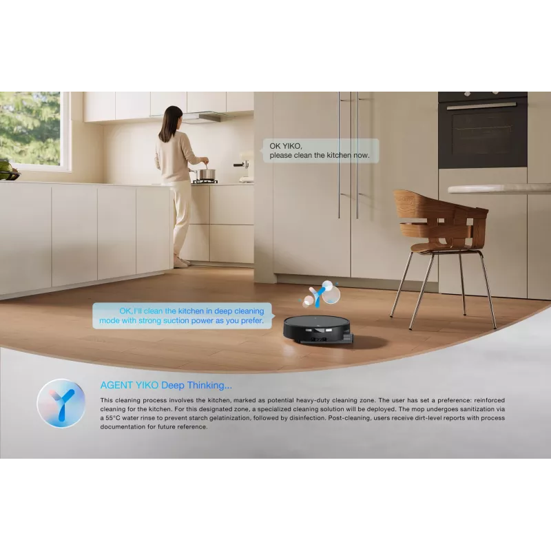 Robotas dulkių siurblys Ecovacs DEEBOT T90 PRO OMNI — becukis 0,25 L dulkių konteineris, 350 min veikimo trukmė, Li‑Ion 4000 mAh, juodas