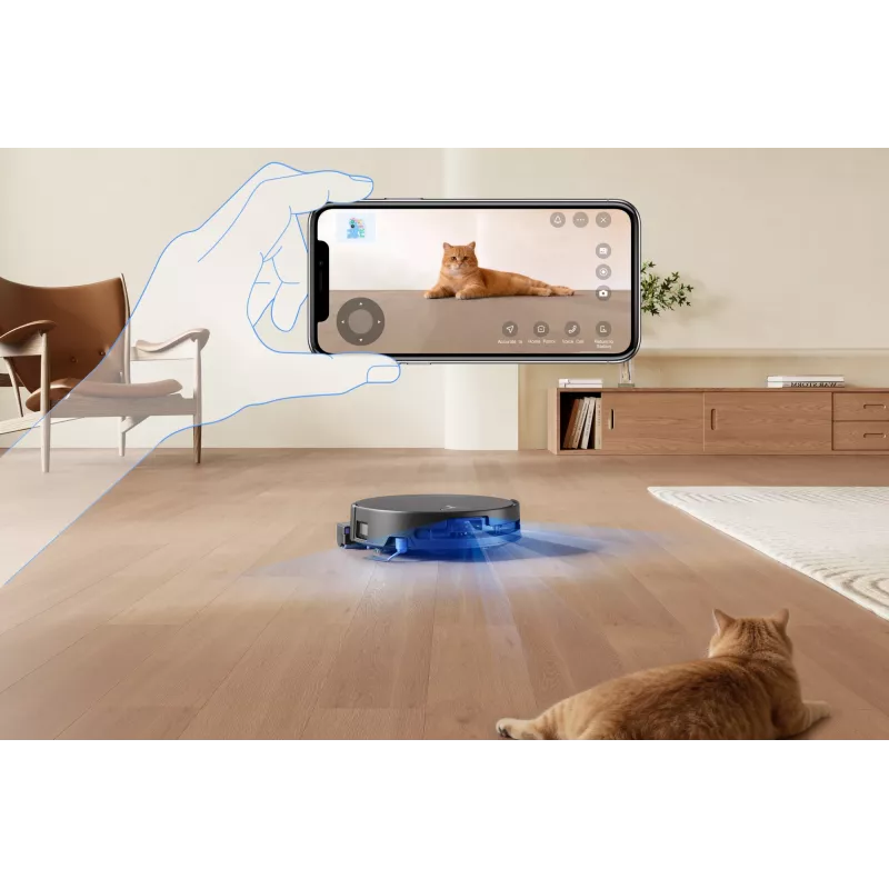 Robotas dulkių siurblys Ecovacs DEEBOT T90 PRO OMNI — becukis 0,25 L dulkių konteineris, 350 min veikimo trukmė, Li‑Ion 4000 mAh, juodas