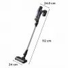 2-in-1 stick vacuum Rowenta RH6A35 — cordless lithium‑ion, 140 W, bagless cyclonic, purple/Sidabrinė, LED brush