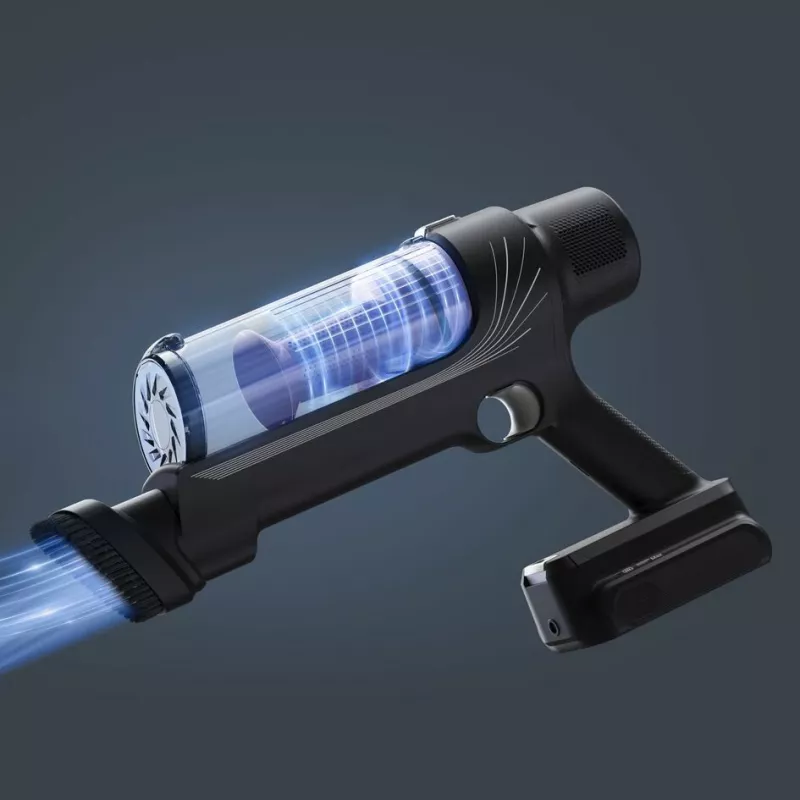 2-in-1 stick vacuum Rowenta RH6A35 — cordless lithium‑ion, 140 W, bagless cyclonic, purple/Sidabrinė, LED brush