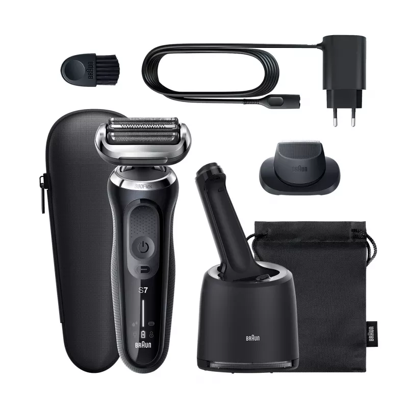 Braun Series 7 71-N7200cc folijos skutiklis su žoliapjove, juodas