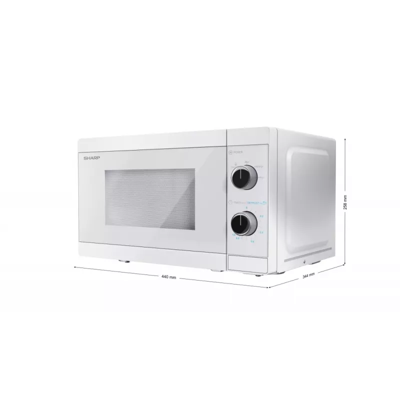 Sharp YC-MS01E-C mikrobangų krosnelė Balta Solo mikrobangų krosnelė Pastatoma 20 L 800 W
