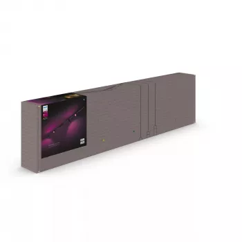 Išmanioji apšvietimo juosta „Philips Hue White and colour ambience Perifo“ tiesi lubų pagrindo rinkinys, 4 juostos, „Bluetooth“, juoda