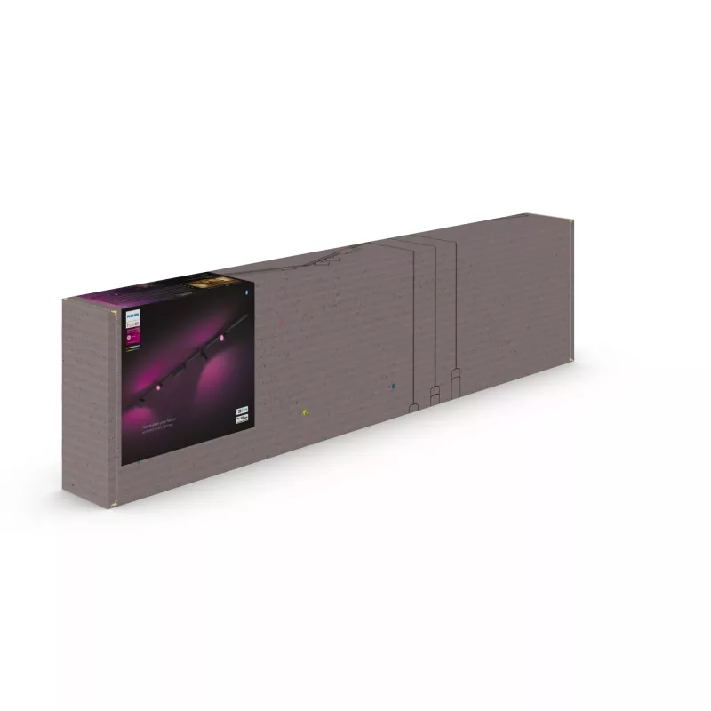 Išmanioji apšvietimo juosta „Philips Hue White and colour ambience Perifo“ tiesi lubų pagrindo rinkinys, 4 juostos, „Bluetooth“, juoda